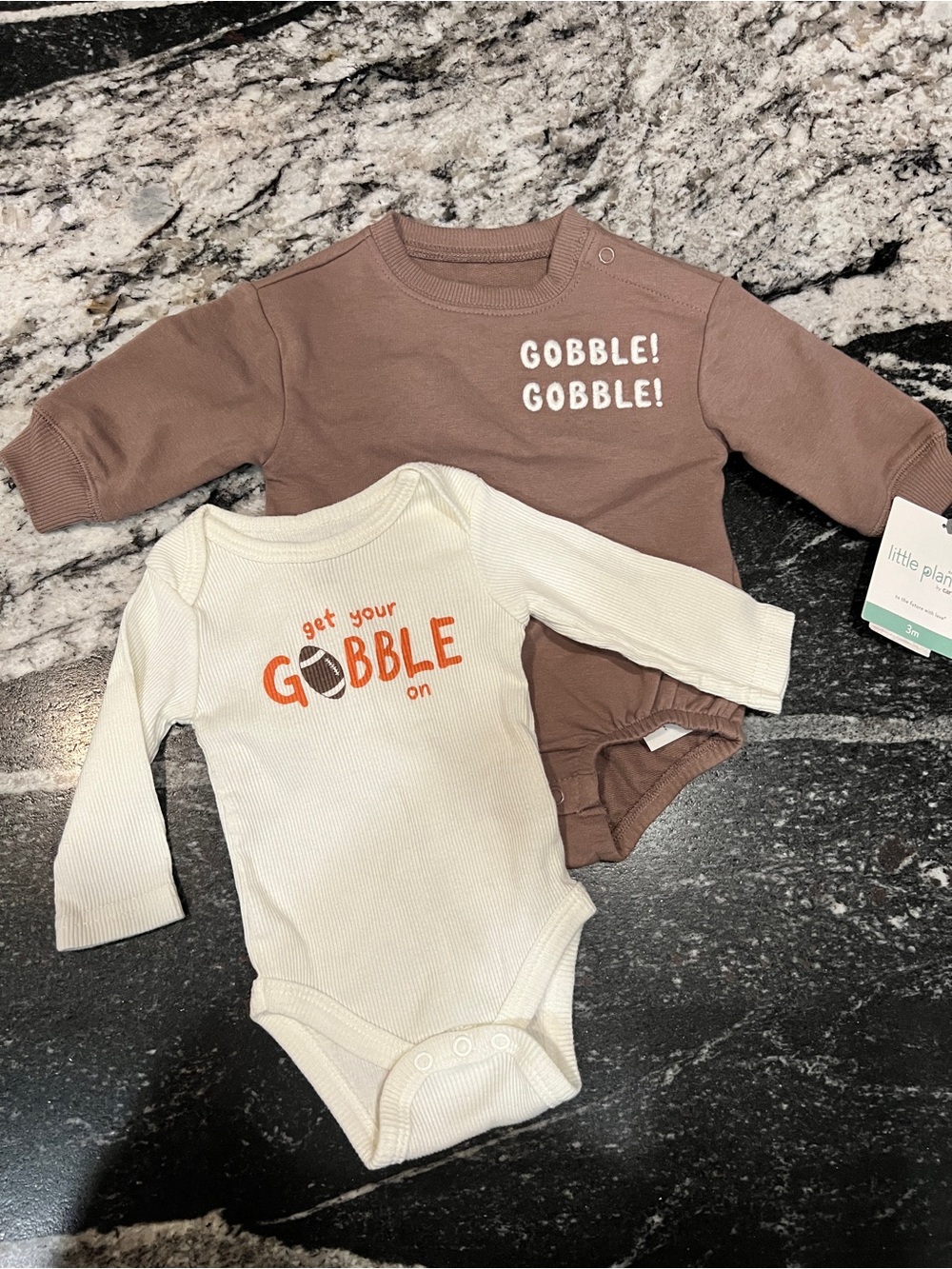 Little Planet & Baby Gear Thanksgiving Onesie Bundle | 3M | Gobble Gobble